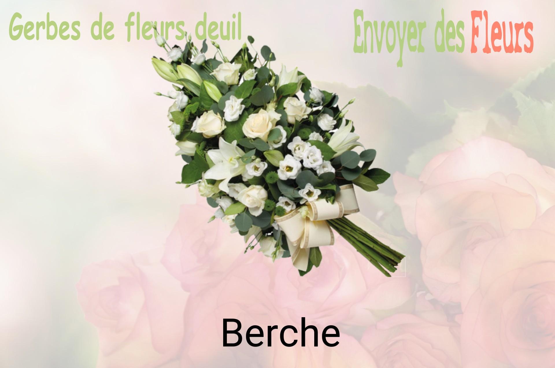 Gerbe de fleurs de deuil livrée à Berche